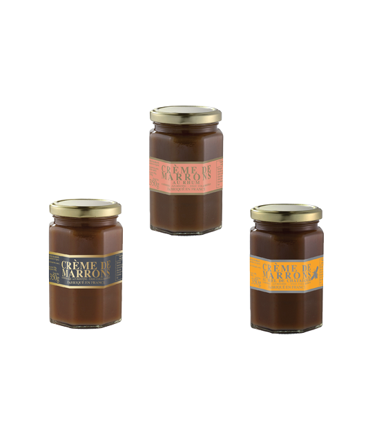 Mix of chestnut creams