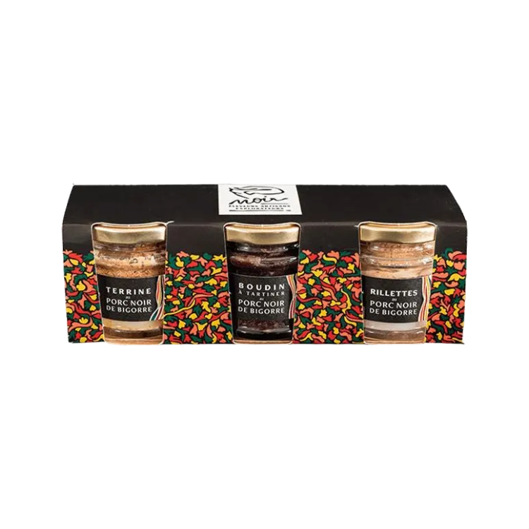 Trio of Bigorre Black Pork verrines